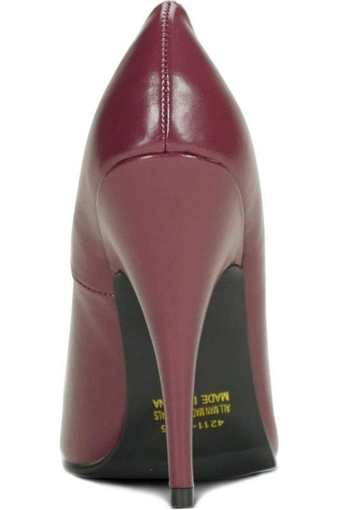 Sexy-4211 Vintage High Heel Pump | Wine Faux Leather-Sexyshoes Brand-Pumps-SEXYSHOES.COM