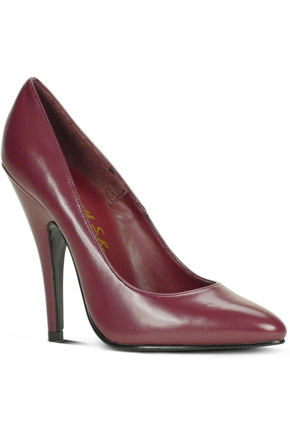 Sexy-4211 Vintage High Heel Pump | Wine Faux Leather-Sexyshoes Brand-Burgundy-Pumps-SEXYSHOES.COM