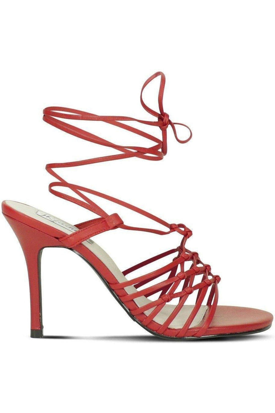 Sexyshoes Brand Sexy 9721 Strappy Leg Wrap Sandal in Red Genuine Leather