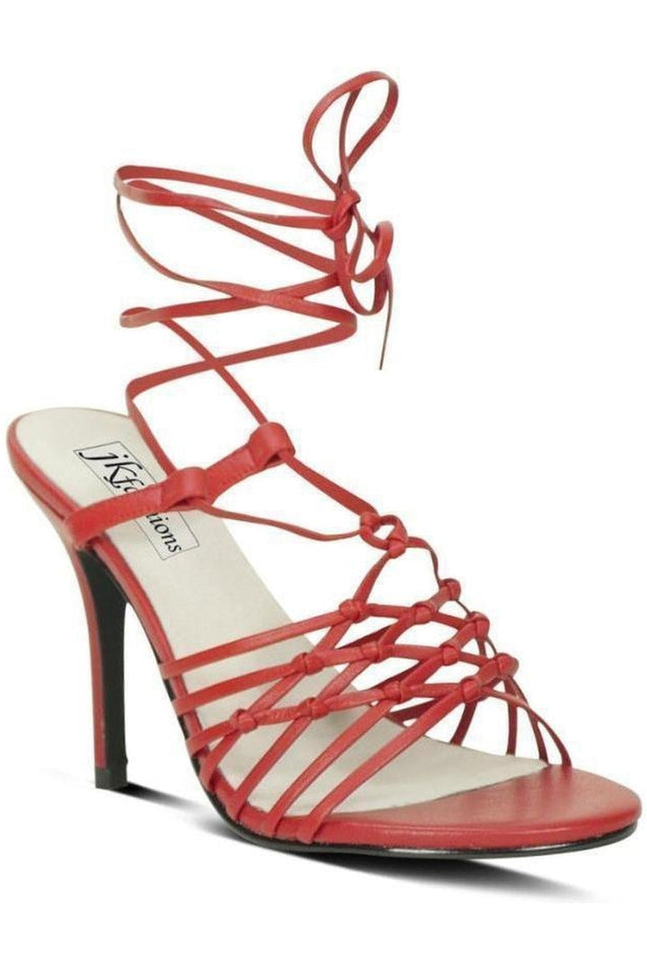 Sexy-9721 Strappy Leg Wrap Sandal | Red Leather-Sexyshoes Brand-Red-Sandals-SEXYSHOES.COM