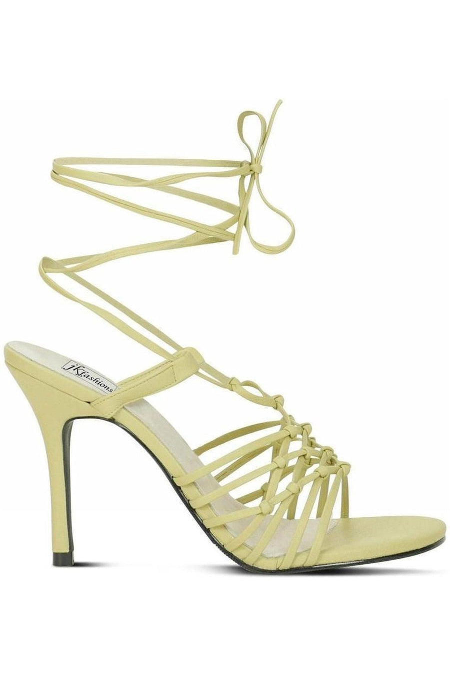 Sexyshoes Brand Sexy 9721 Strappy Leg Wrap Sandal in Tan Genuine Leather