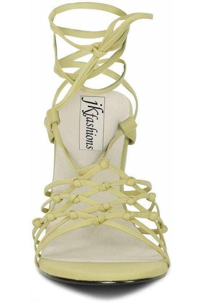 Sexyshoes Brand Sexy 9721 Strappy Leg Wrap Sandal in Tan Genuine Leather