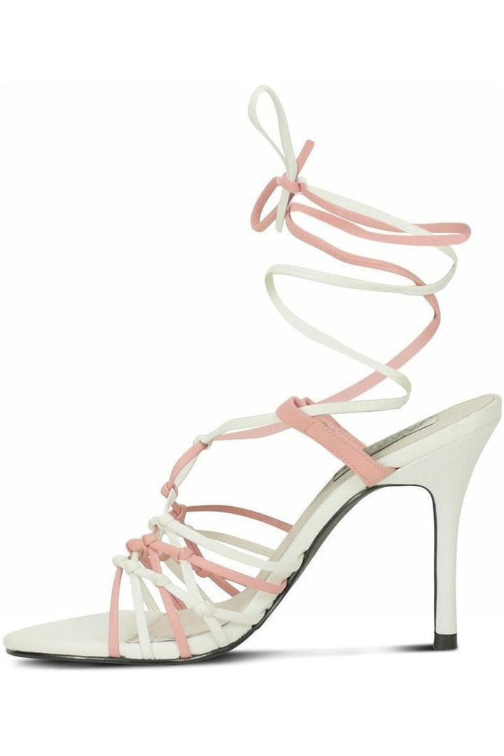 Sexy-9721 Strappy Leg Wrap Sandal | White Leather-Sexyshoes Brand-Sandals-SEXYSHOES.COM