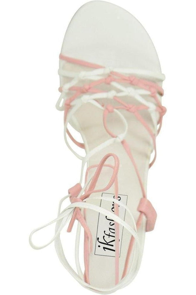 Sexy-9721 Strappy Leg Wrap Sandal | White Leather-Sexyshoes Brand-Sandals-SEXYSHOES.COM