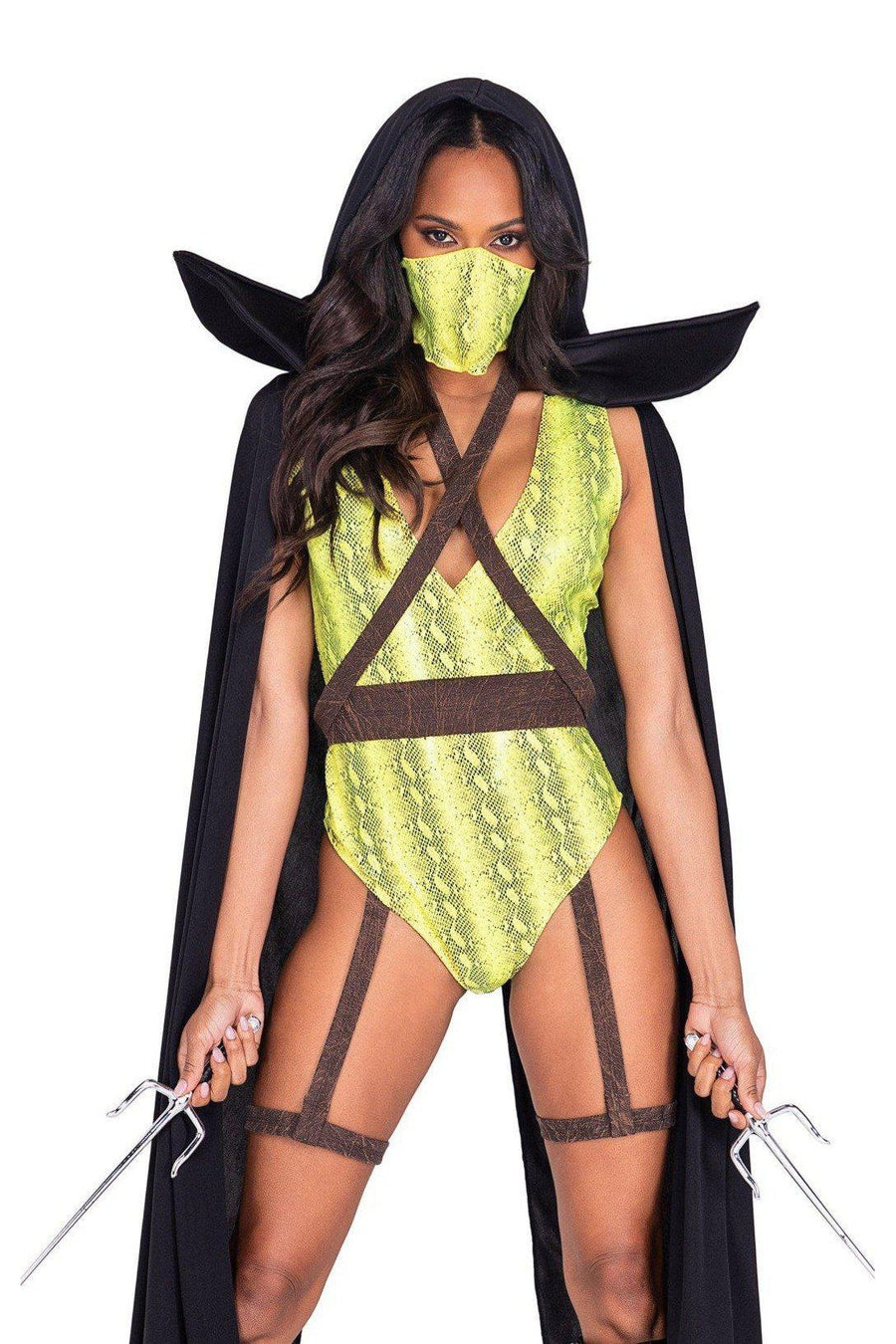 Roma Costumes Sexy Desert Combat Ninja in Black 