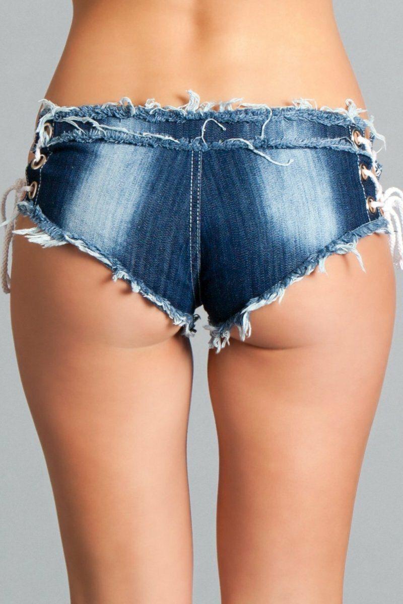BeWicked Sexy Low Waist Denim Shorts in Blue 