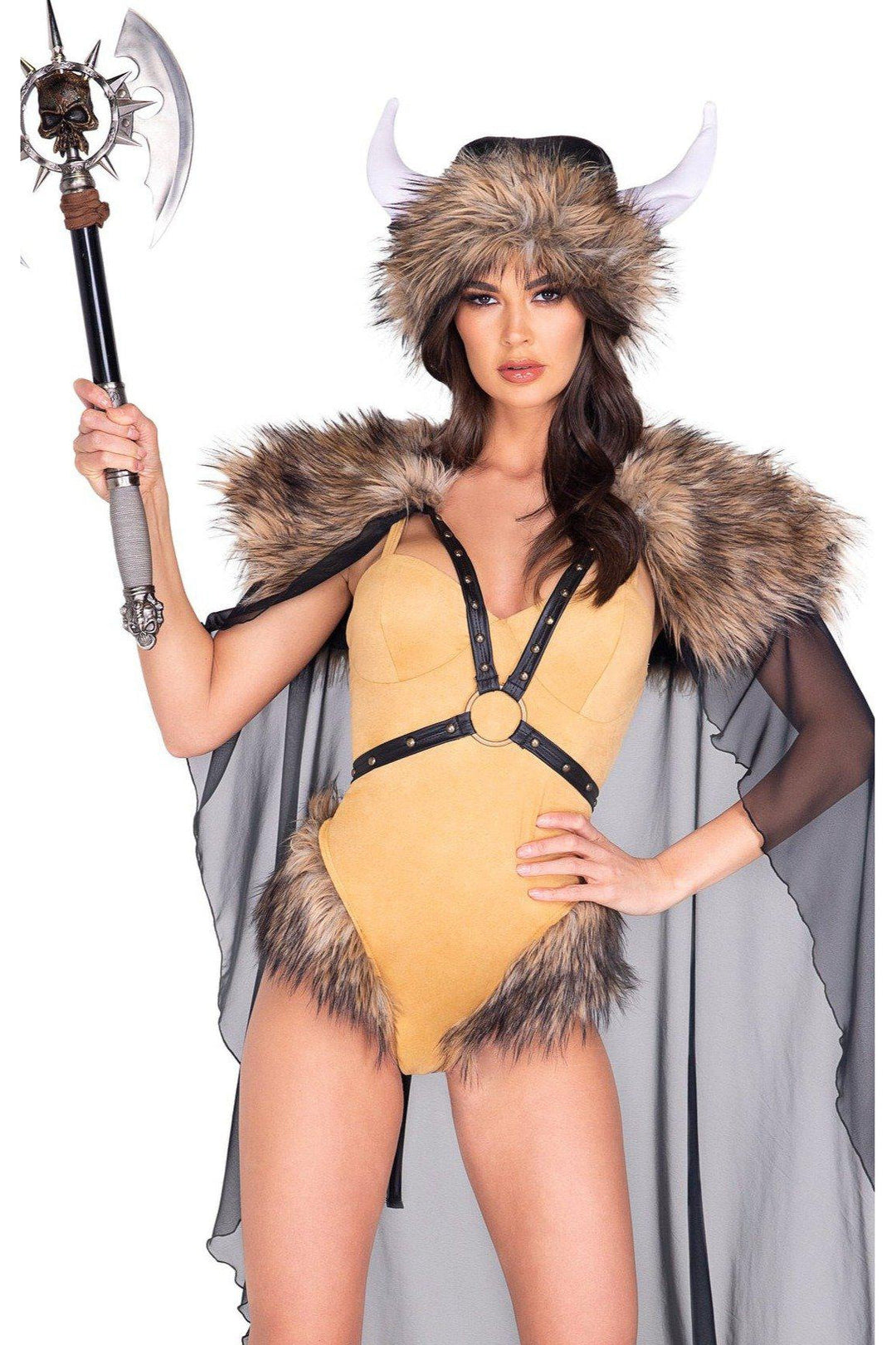 Medieval Viking Costume - Brown/Black / Medium Medieval Viking Costume - Brown/Black / Medium
