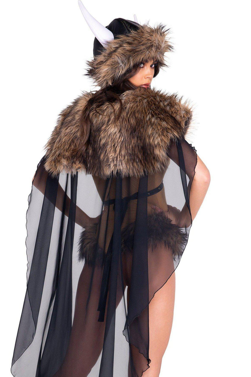 Roma Costumes Sexy Midevil Viking Costume in Brown 
