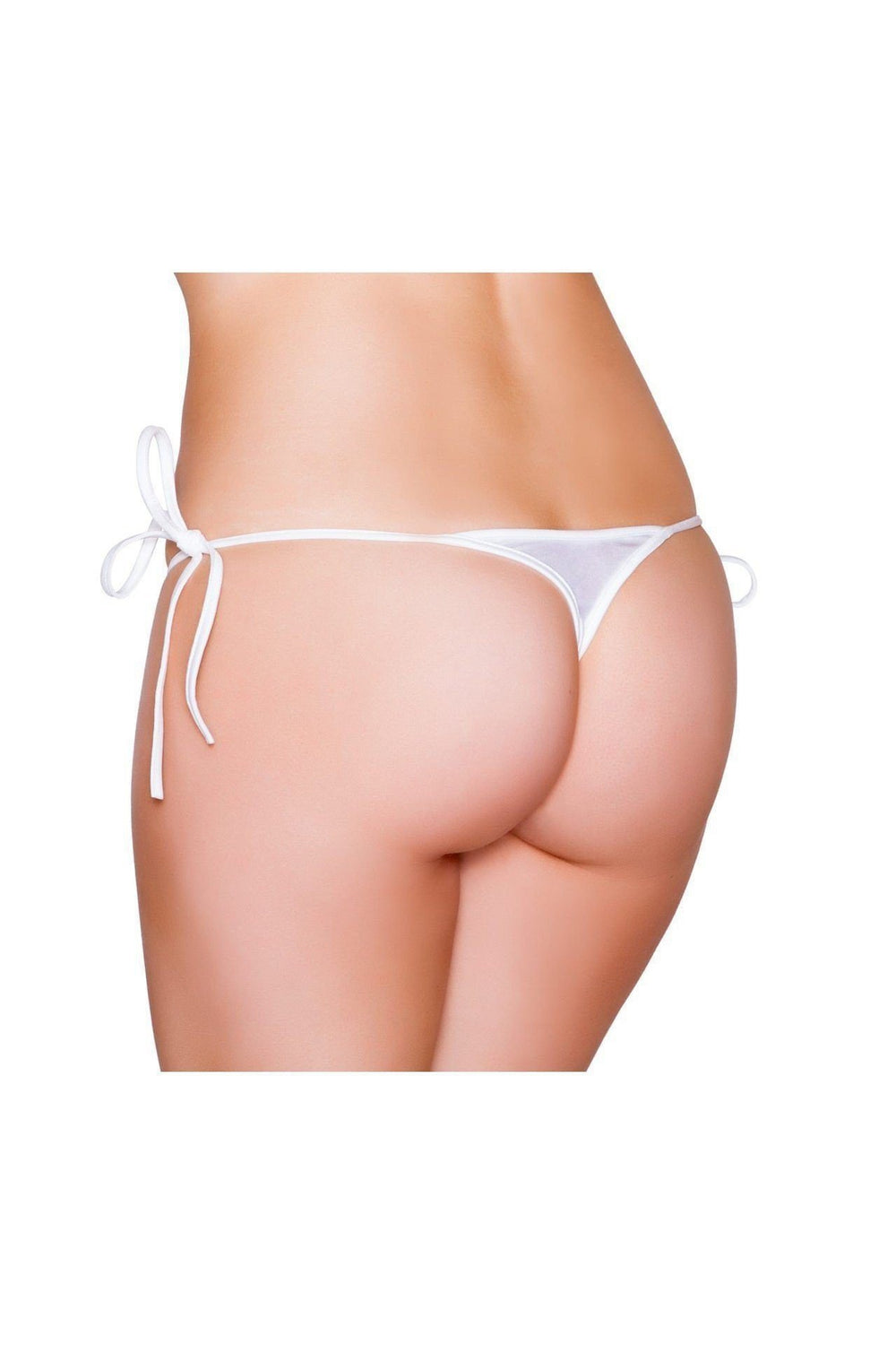 White-Dancewear Separates-Sexy Tie Side Bikini Bottom-Roma Dancewear-SEXYSHOES.COM