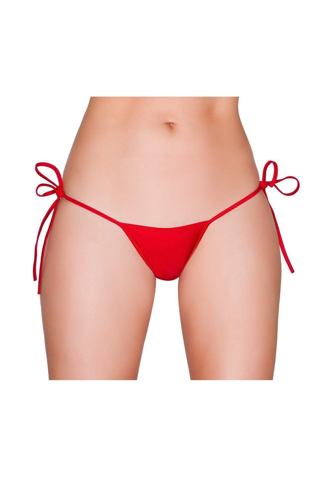 Red-Dancewear Separates-Sexy Tie Side Bikini Bottom-Roma Dancewear-SEXYSHOES.COM