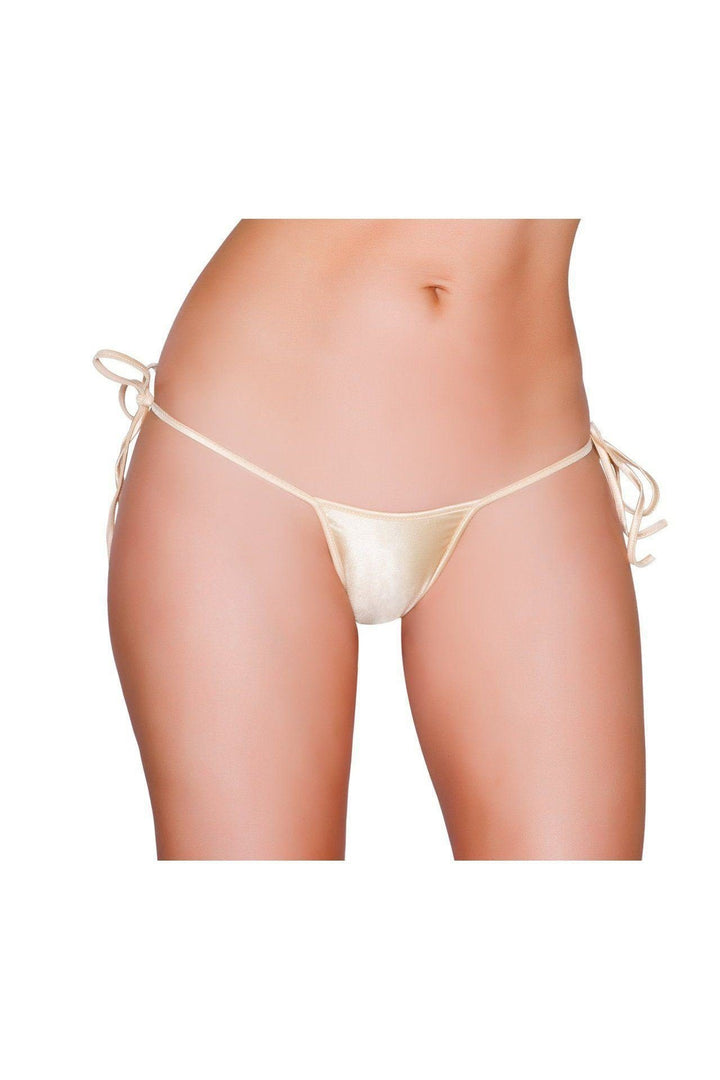 Nude-Dancewear Separates-Sexy Tie Side Bikini Bottom-Roma Dancewear-SEXYSHOES.COM