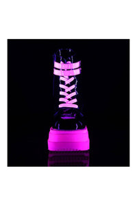 Demonia SHAKER-52 Ankle Boot in Black Patent