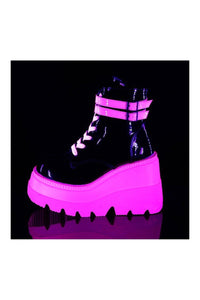 Demonia SHAKER-52 Ankle Boot in Black Patent