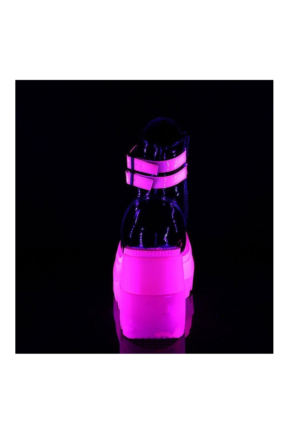 Demonia SHAKER-52 Ankle Boot in Black Patent