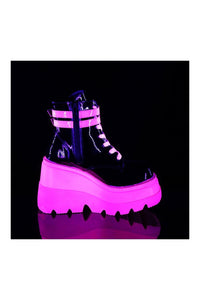 Demonia SHAKER-52 Ankle Boot in Black Patent