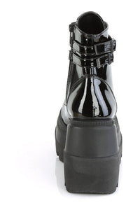 Demonia SHAKER-52 Ankle Boot in Black Patent