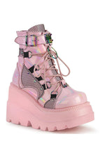 SHAKER-60 Ankle Boot | Hologram Faux Leather