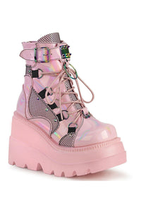 Demonia SHAKER-60 Ankle Boot in Hologram Faux Leather from SexyShoes.com