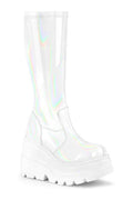 SHAKER-65 Knee Boot | Hologram Faux Leather