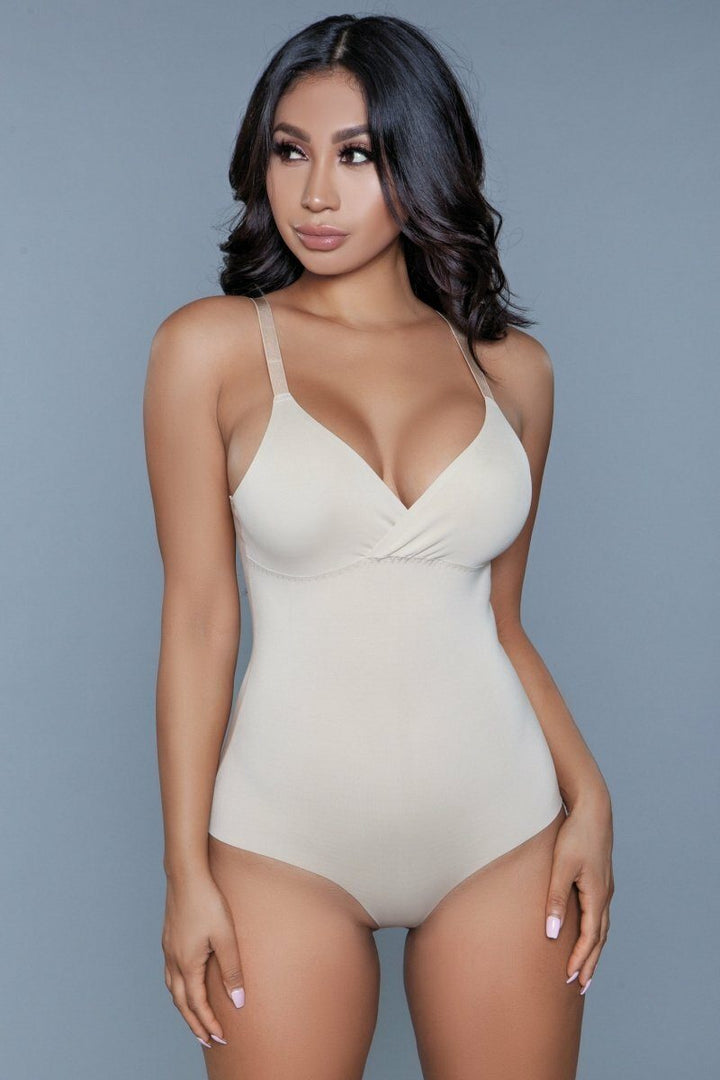 Shapewear Bodysuit-Body Enhancers-BeWicked-Nude-S/M-SEXYSHOES.COM