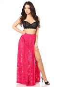 Sheer Fuchsia Lace Skirt by Daisy