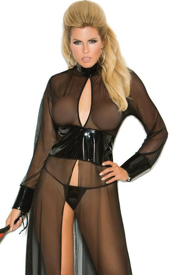 Sheer Gown and Panty Set-Elegant Moments-SEXYSHOES.COM
