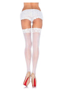 Sheer Lace Top Backseam Stocking
