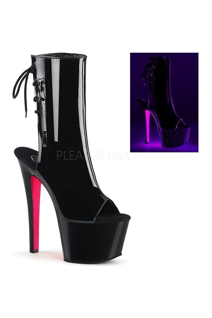 SKY-1018TT Platform Ankle Boot | Black Patent-Pleaser-SEXYSHOES.COM
