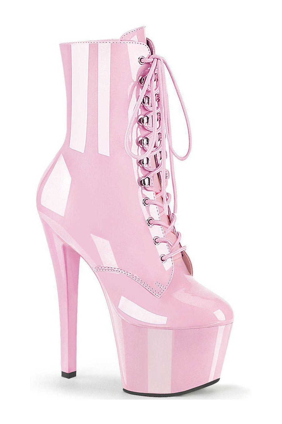 SKY-1020 Ankle Boot | Pink Patent-Ankle Boots-Pleaser-Pink-6-Patent-SEXYSHOES.COM