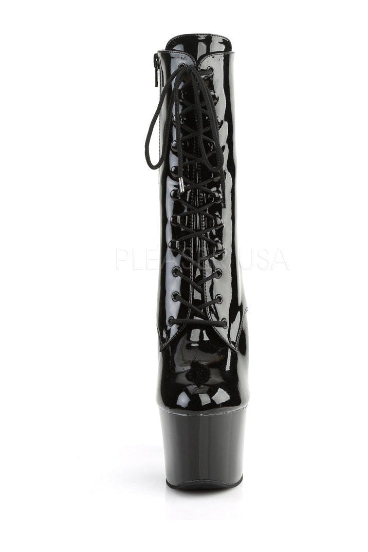 SKY-1020 Platform Boot  | Black Patent