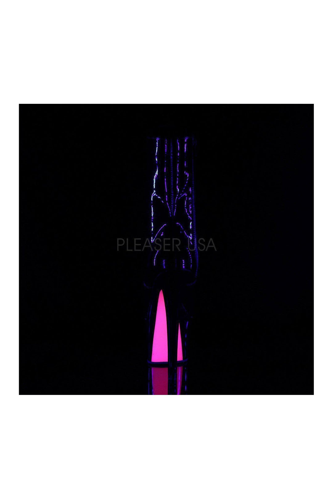 Pleaser SKY-1020TT Platform Ankle Boot in Black Patent