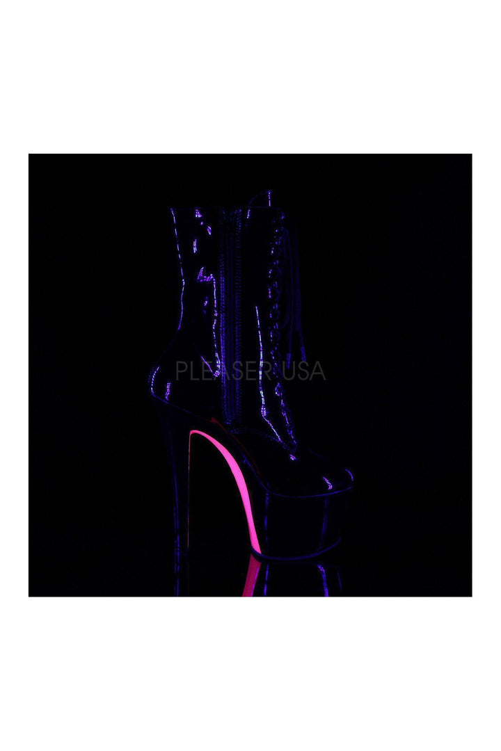 SKY-1020TT Platform Ankle Boot | Black Patent-Ankle Boots-Pleaser-SEXYSHOES.COM