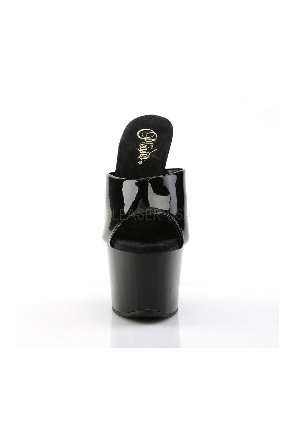SKY-301 Platform Sandal | Black Patent-Pleaser-Slides-SEXYSHOES.COM