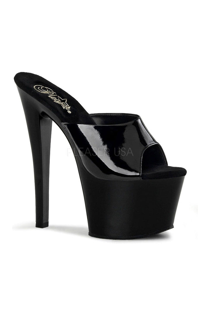 Pleaser Black Slides Platform Stripper Shoes | Buy at Sexyshoes.com