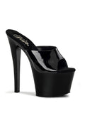 SKY-301 Platform Sandal  | Black Patent