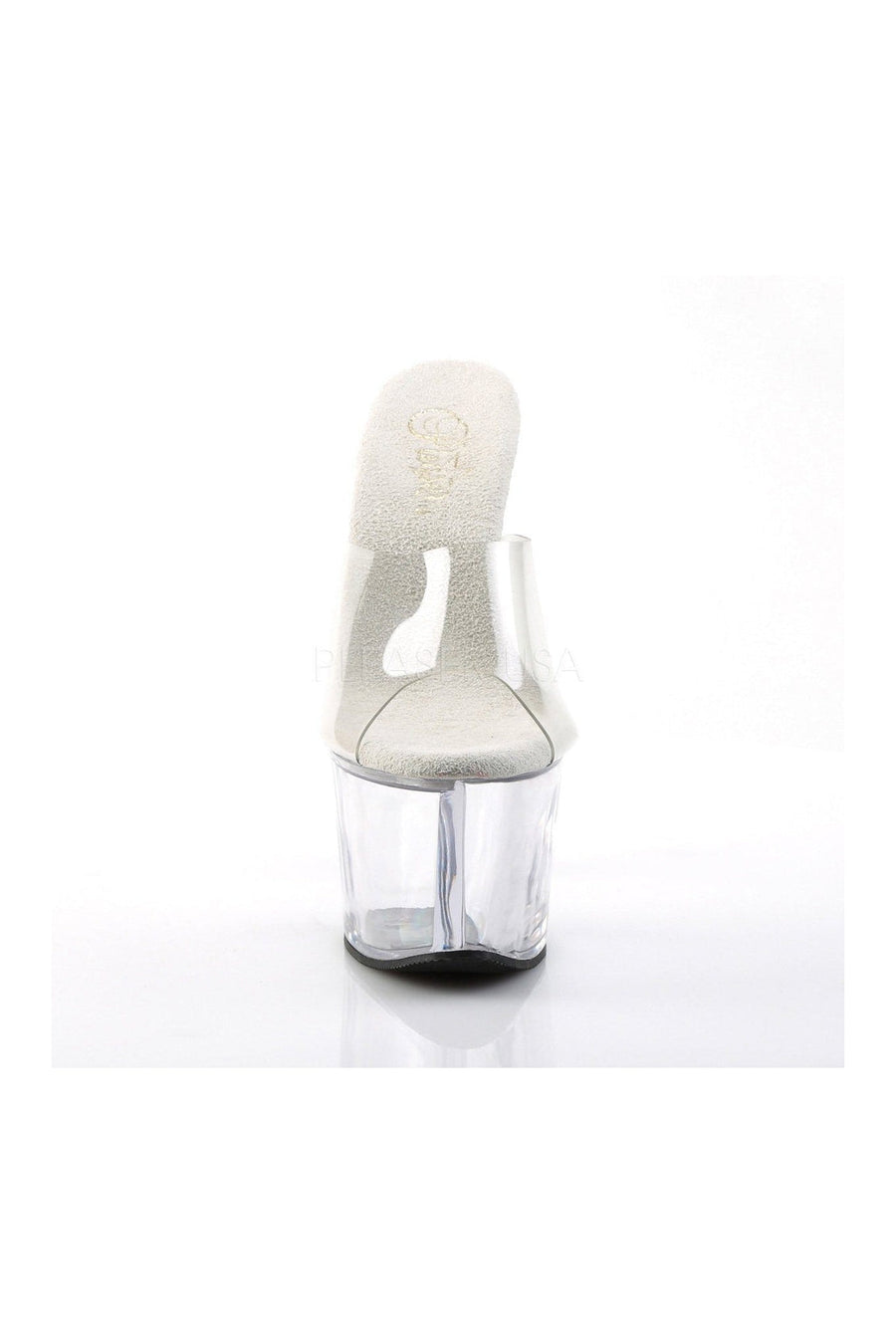 Pleaser SKY-301 Platform Sandal in Clear Vinyl