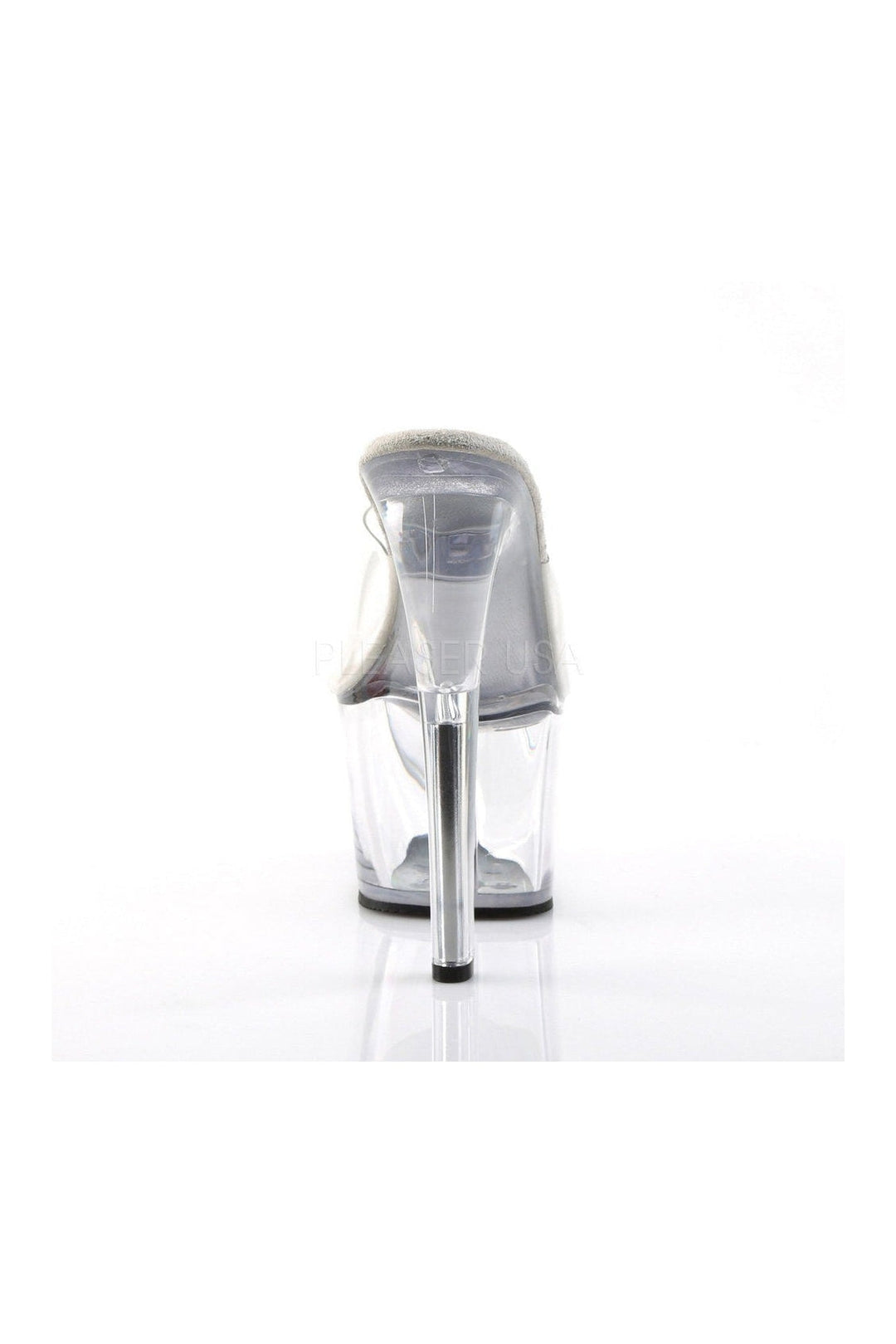 Pleaser SKY-301 Platform Sandal in Clear Vinyl
