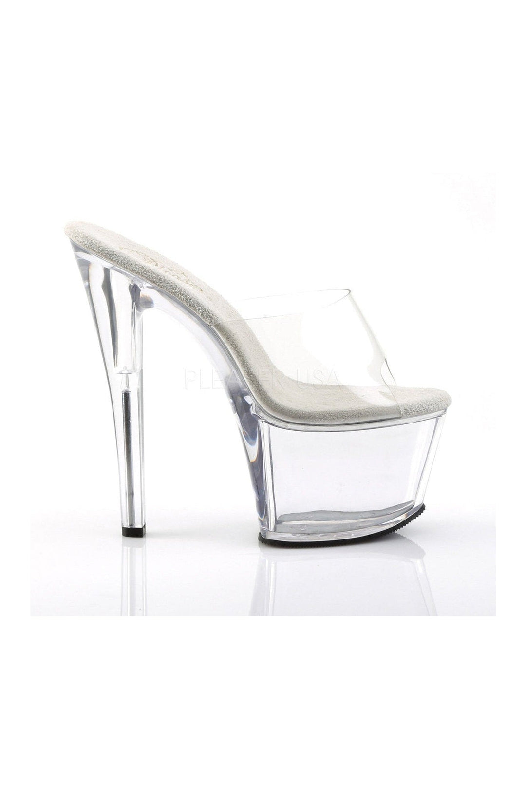 Pleaser SKY-301 Platform Sandal in Clear Vinyl