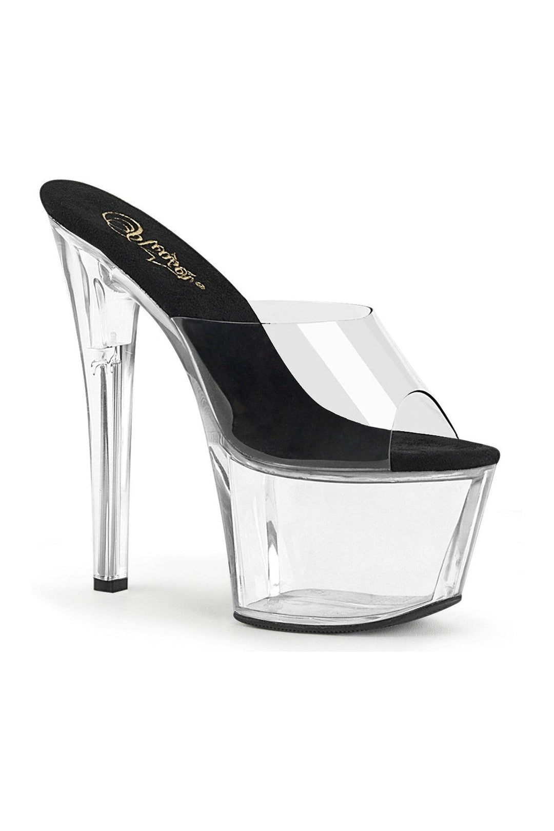 SKY-301 Stripper Slide | Clear Vinyl-Slides-Pleaser-Clear-5-Vinyl-SEXYSHOES.COM