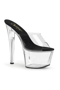 Pleaser SKY-301 Exotic Slide in Clear Vinyl from SexyShoes.com
