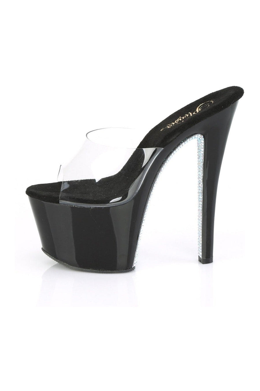 Pleaser SKY-301CRS Exotic Slide in Clear Vinyl