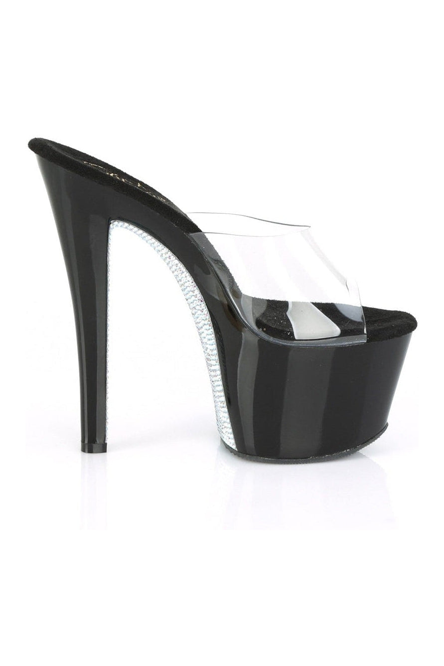 Pleaser SKY-301CRS Exotic Slide in Clear Vinyl