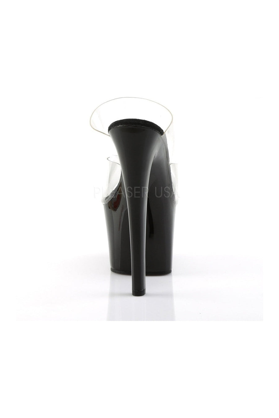 Pleaser SKY-302 Platform Slide in Black Vinyl