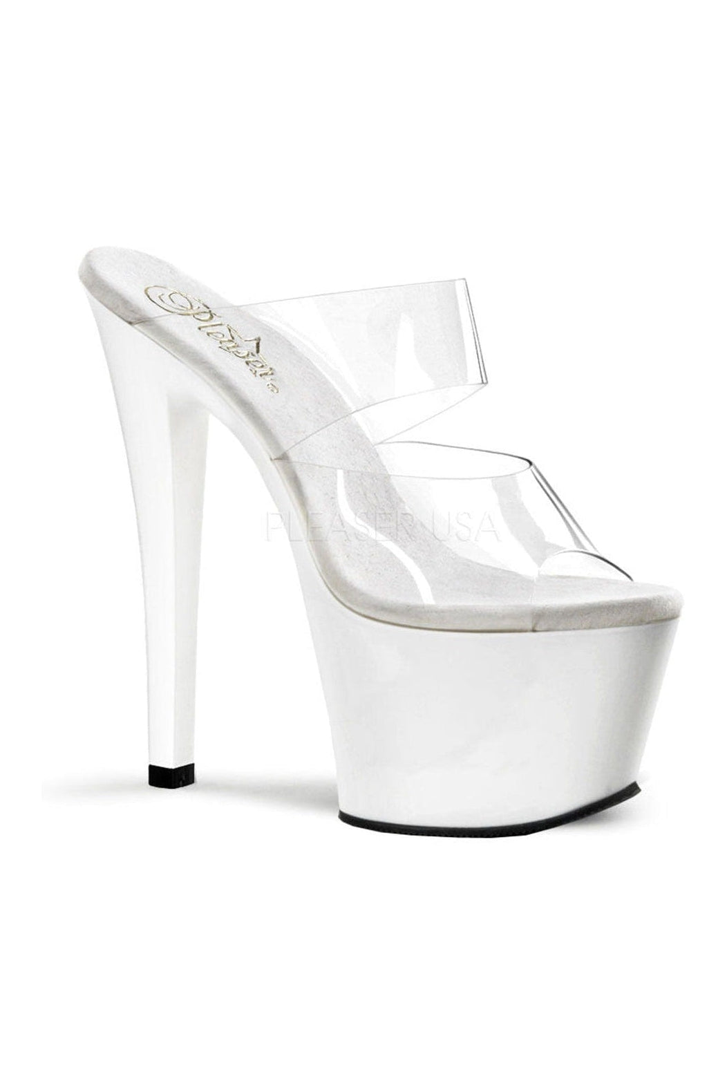 Pleaser Clear Slides Platform Stripper Shoes | Buy at Sexyshoes.com