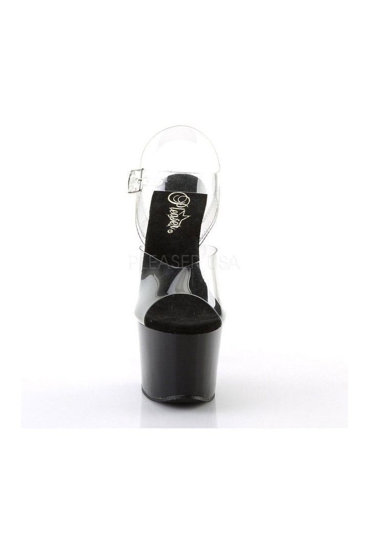 SKY-308 Platform Sandal  | Black Vinyl