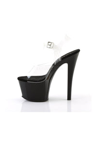 Pleaser SKY-308 Platform Sandal in Black Vinyl