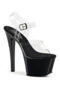 SKY-308 Platform Sandal  | Black Vinyl