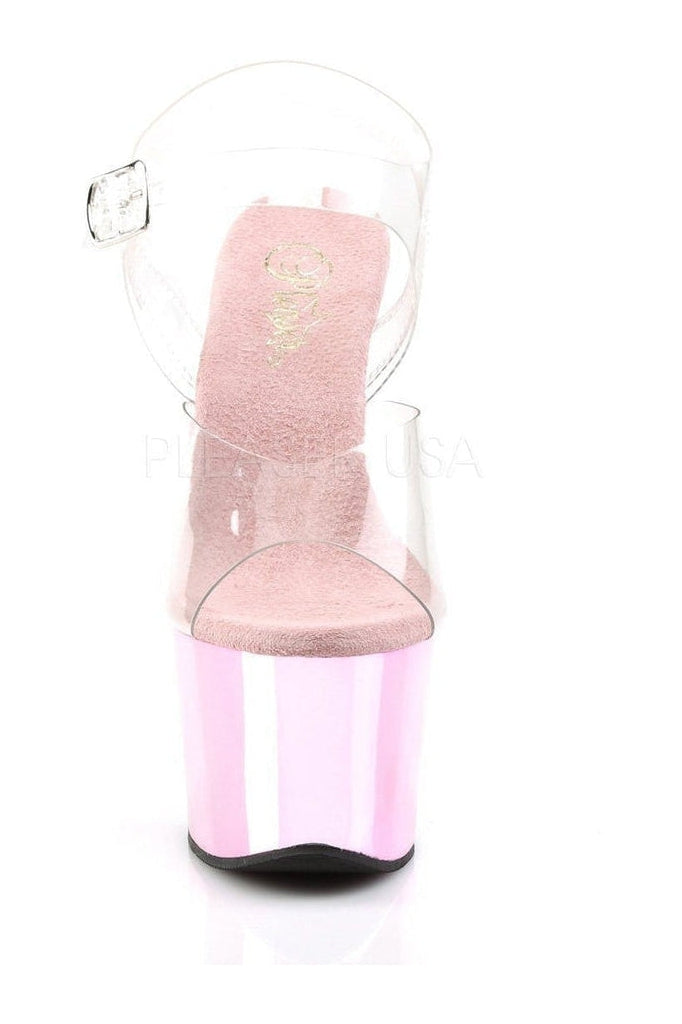 Pleaser SKY-308 Platform Sandal in Clear Vinyl