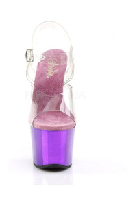 Pleaser SKY-308 Platform Sandal in Clear Vinyl