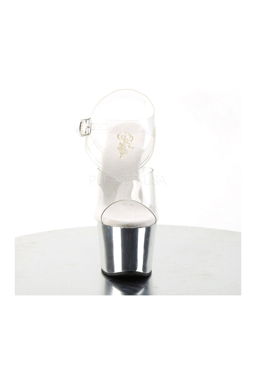 Pleaser SKY-308 Platform Sandal in Clear Vinyl
